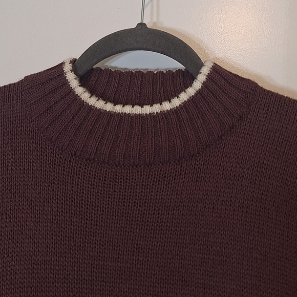 Vintage McGregor Pullover Sweater Fair Isle Ski Patch Large Navy White Mauve 90s - Picture 3 of 12